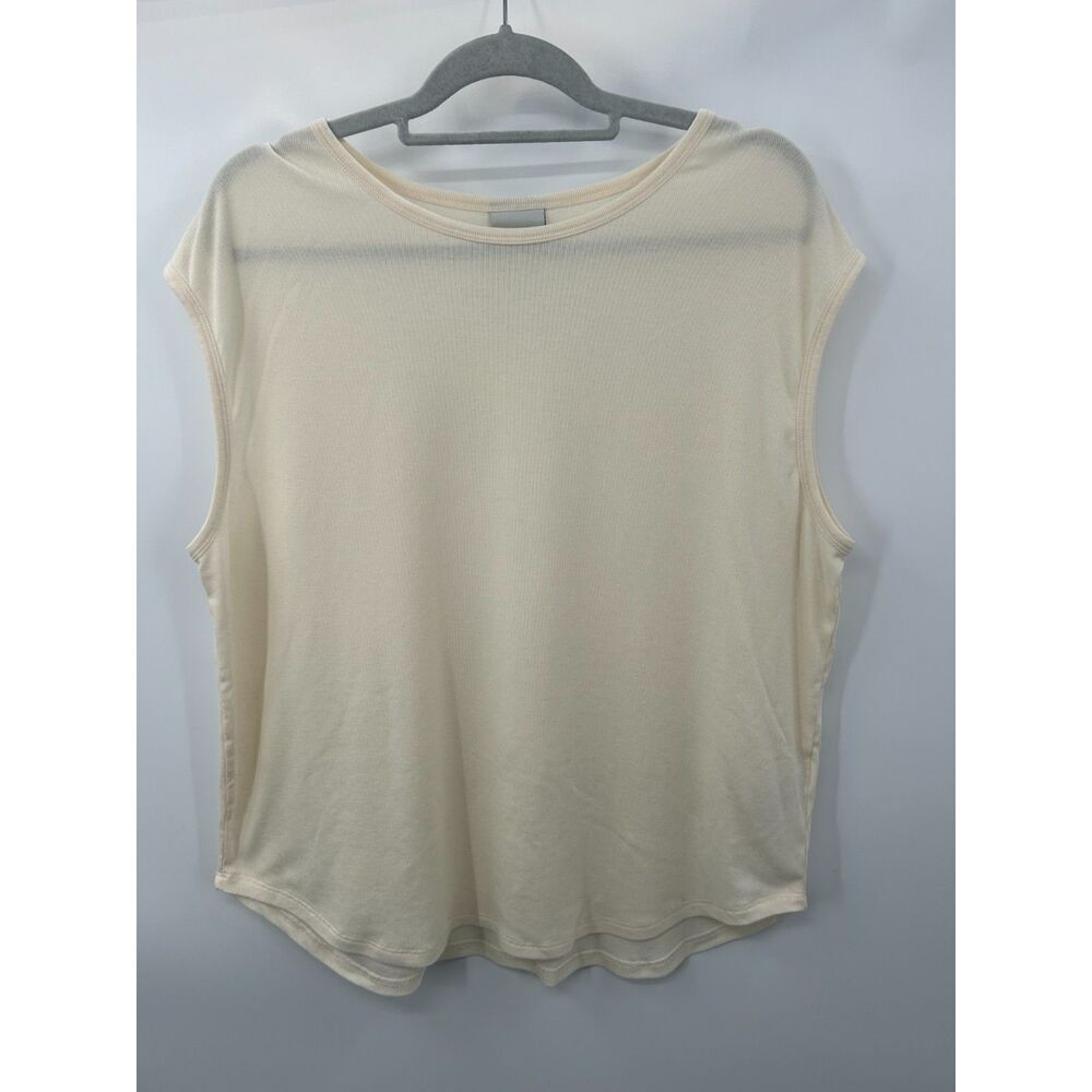 Varley Women’s Sleeveless Tank Basic Oversized Top Size Large Egret